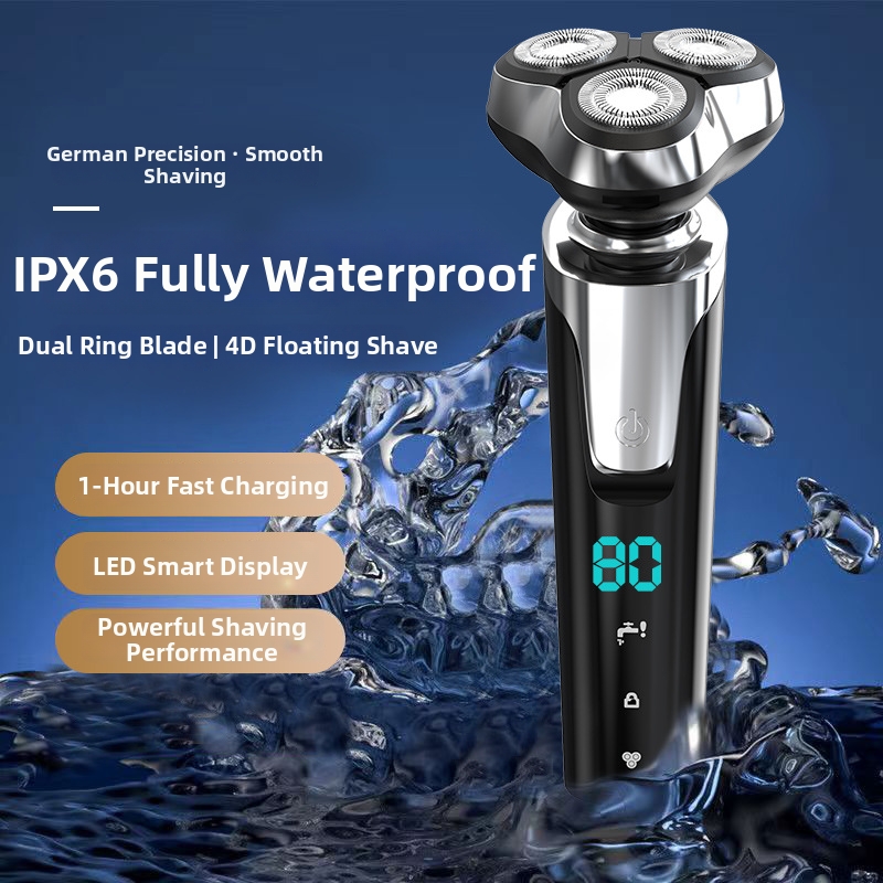 Electric Shaver Digital Display USB Rechargeable Multi-Functional Beard Shaver Fully Washable Home Appliances Personal Care_voghion.com