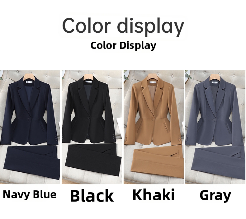 Women's Slim Fit Pant Suit For Professional Work And Formal Wear_voghion.com