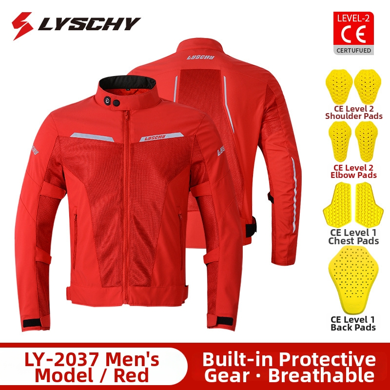 Men's Mesh Breathable Motorcycle Riding Jacket Spring/Summer Anti-Fall Rally Suit All-Season Gear For Riding Apparel_voghion.com