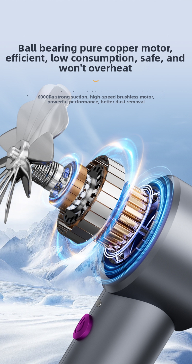Portable Wireless Car Vacuum Cleaner With Power Display And Brush_voghion.com