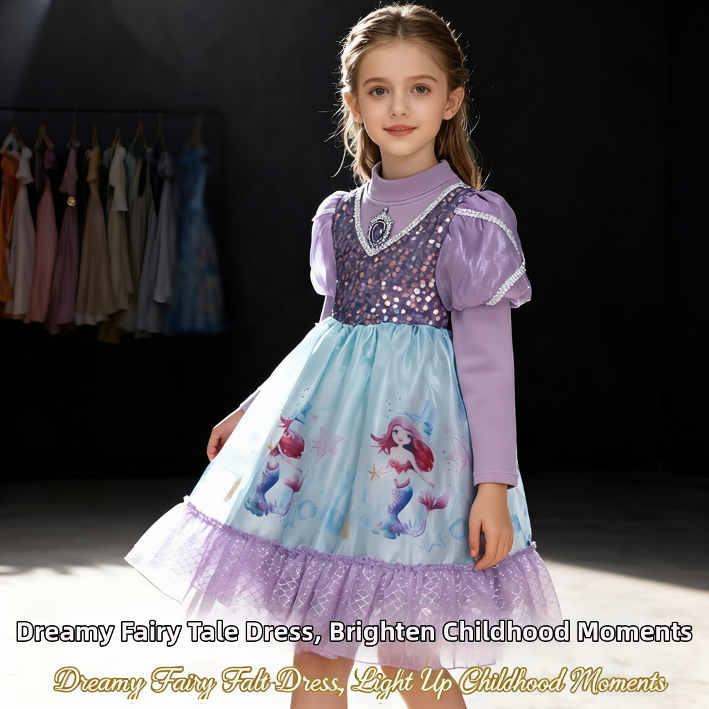 Mädchen Prinzessin Winterkleid Halloween Kostüm Für Kinder_voghion.com