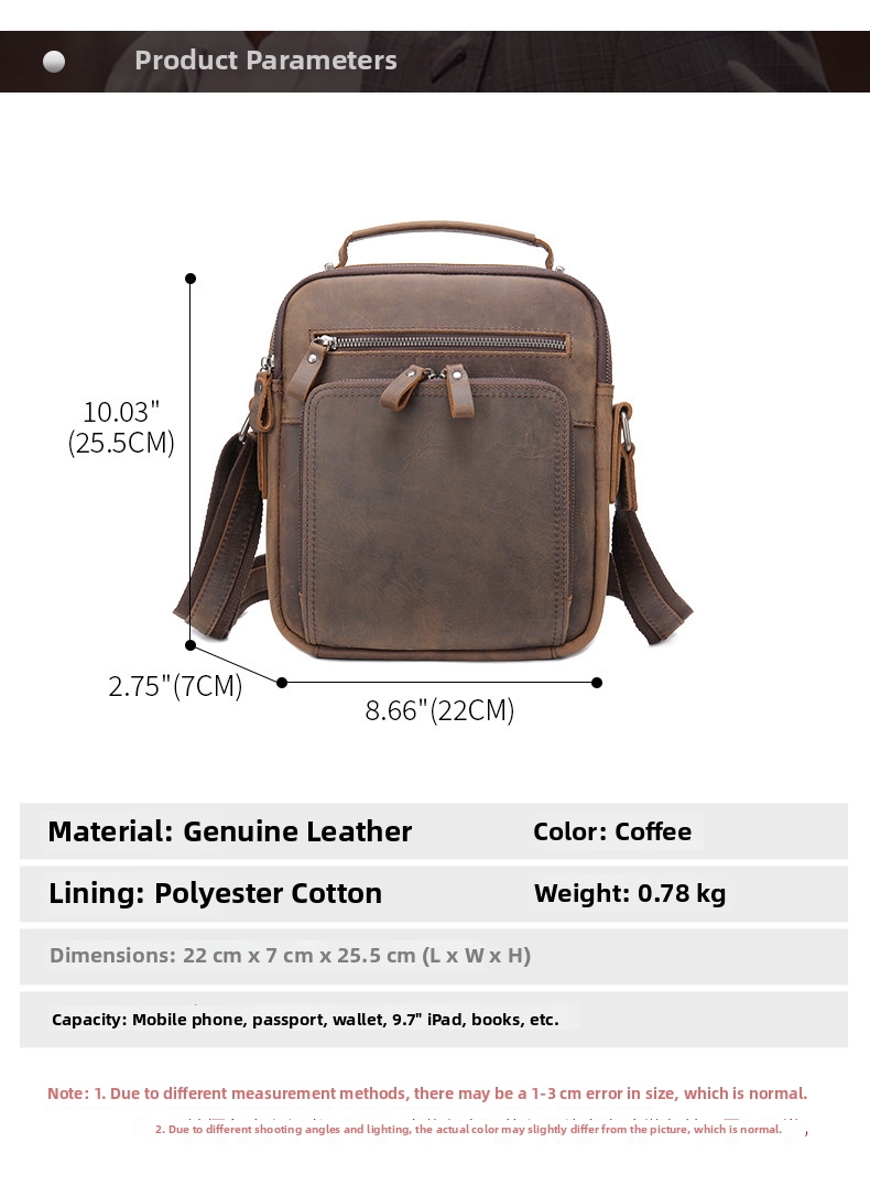 Borsa a tracolla uomo in vera pelle stile vintage retro_voghion.com