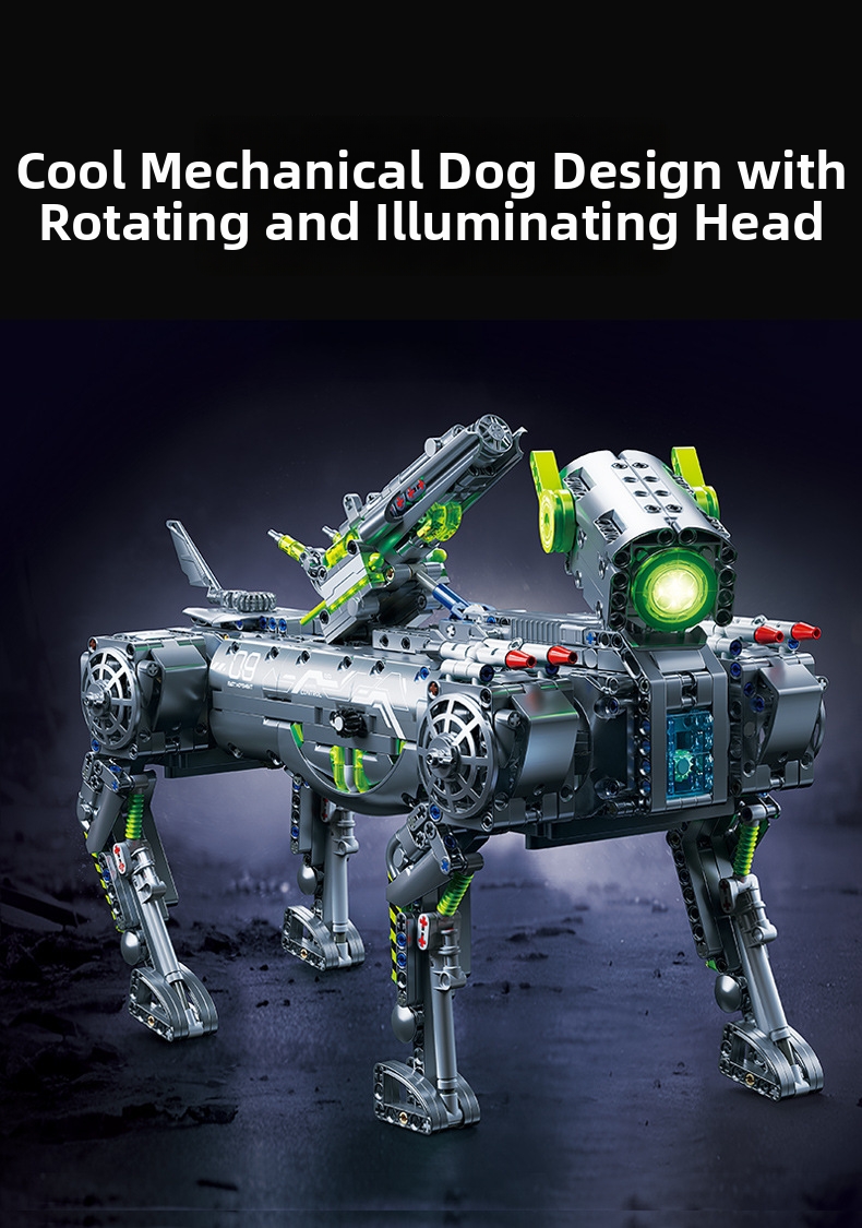 Robot militaire en blocs de construction jouet télécommandé_voghion.com