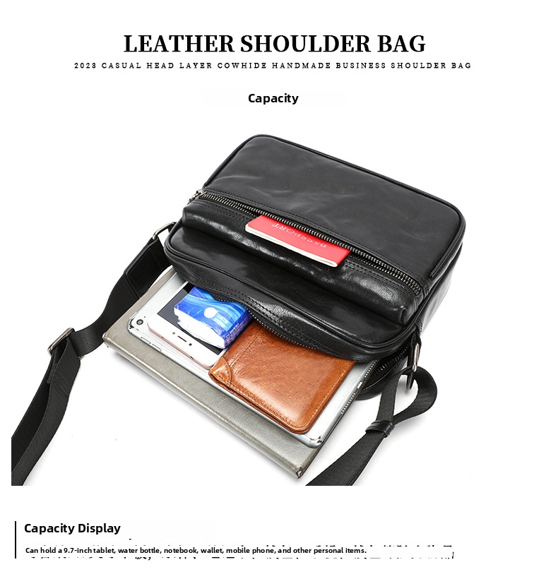 Borsa a tracolla uomo in vera pelle design orizzontale_voghion.com