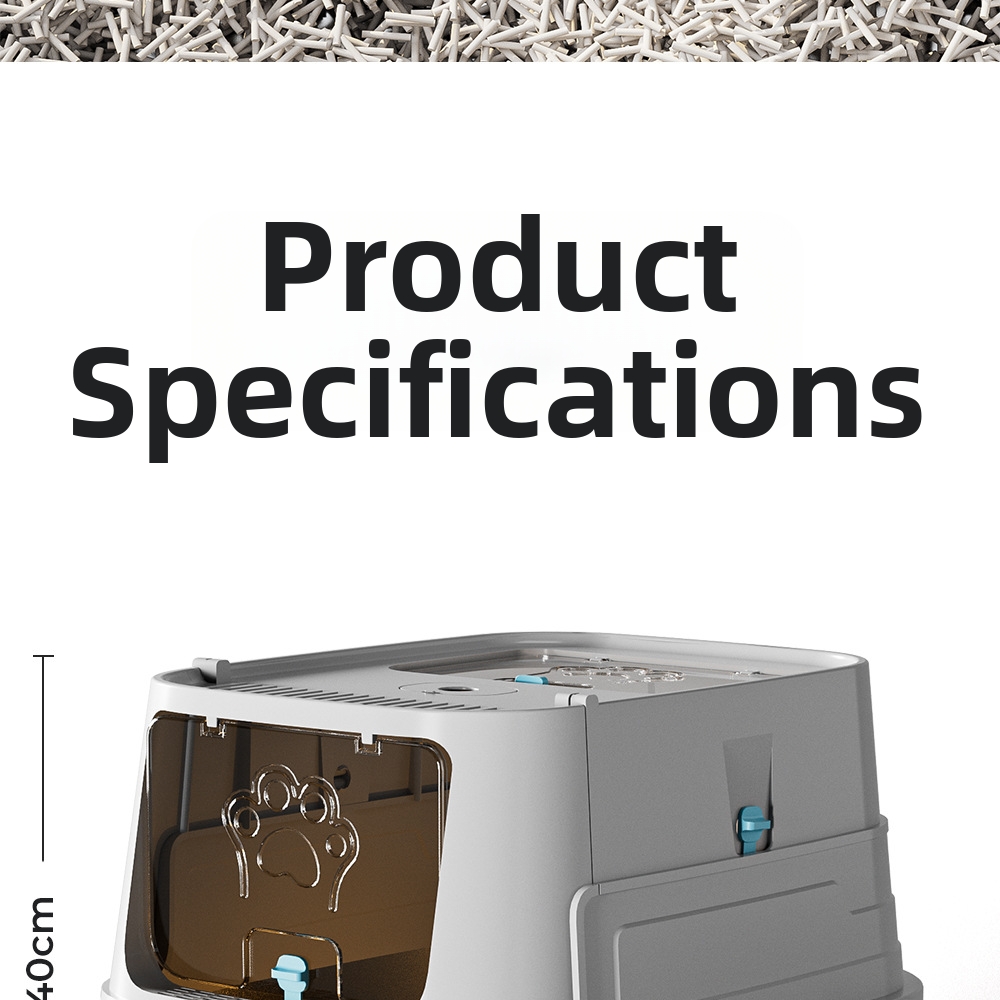 Large Stainless Steel Enclosed Cat Litter Box Anti-leak Toilet_voghion.com