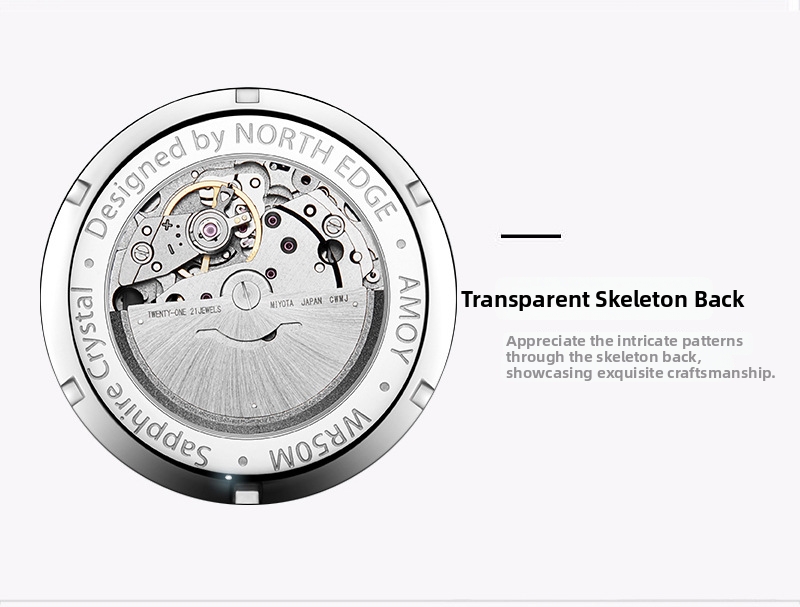 Classic Men's Automatic Mechanical Skeleton Watch Business Style_voghion.com