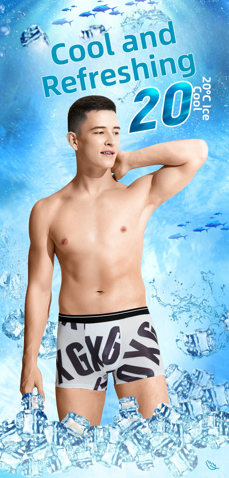 Herren Boxer Briefs Aus Eisseide Atmungsaktive Trunks Bedruckt_voghion.com