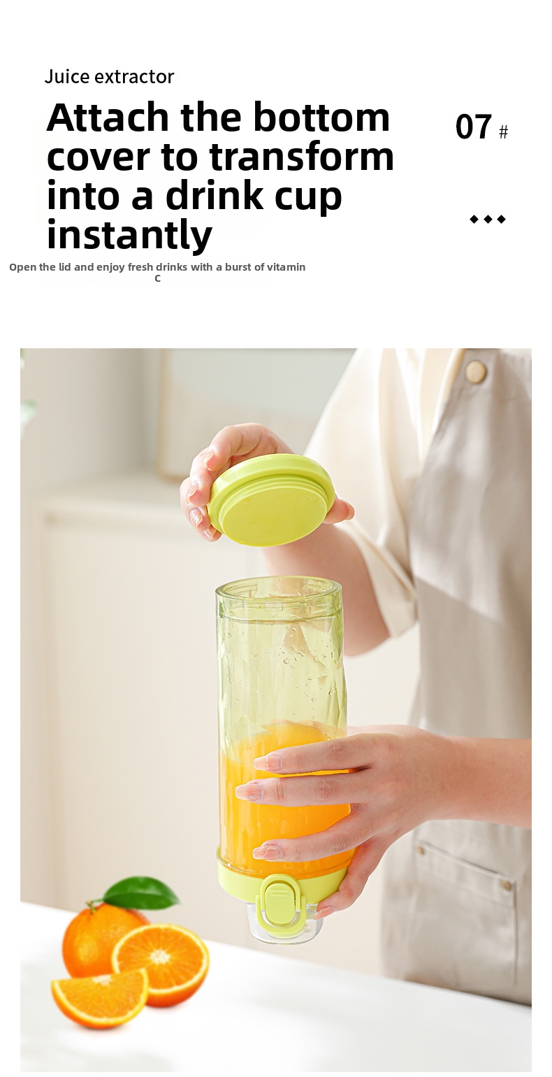 Portable Juicer Blender Cordless Rechargeable Smoothie Maker_voghion.com