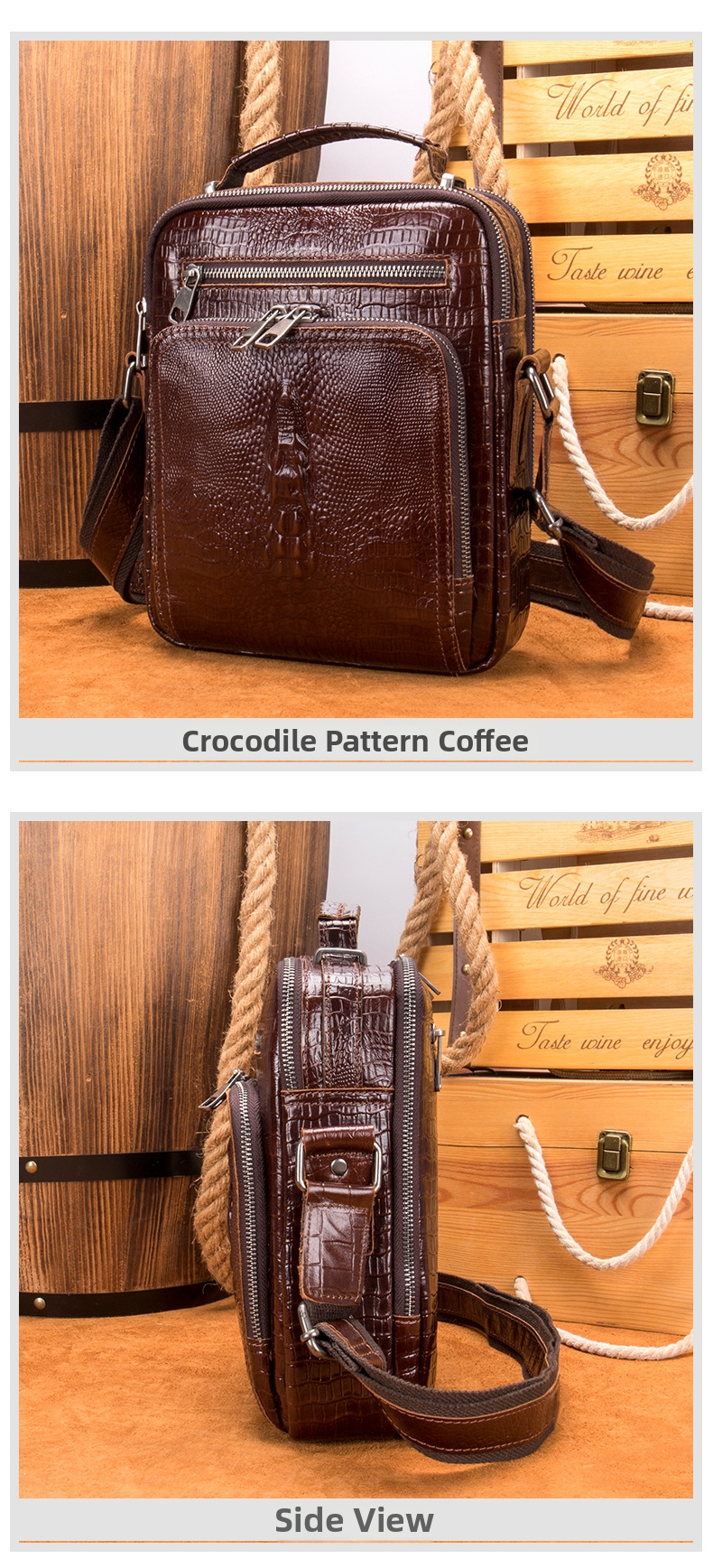 Borsa a tracolla uomo in vera pelle stile vintage retro_voghion.com