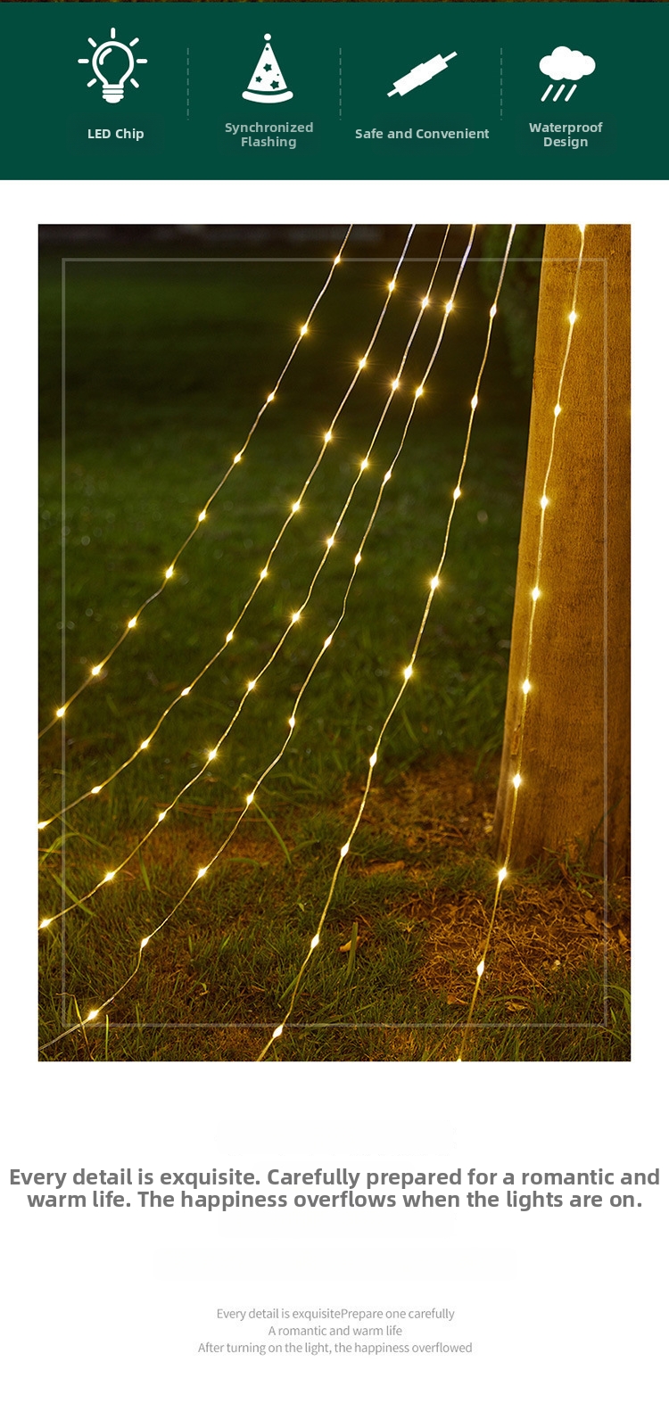 Luci led a stella cadente per giardino e decorazioni natale_voghion.com