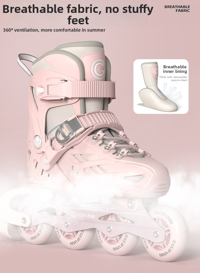 Verstellbare Rollschuhe Für Anfänger Mädchen Von 3 Bis 12 Jahren_voghion.com