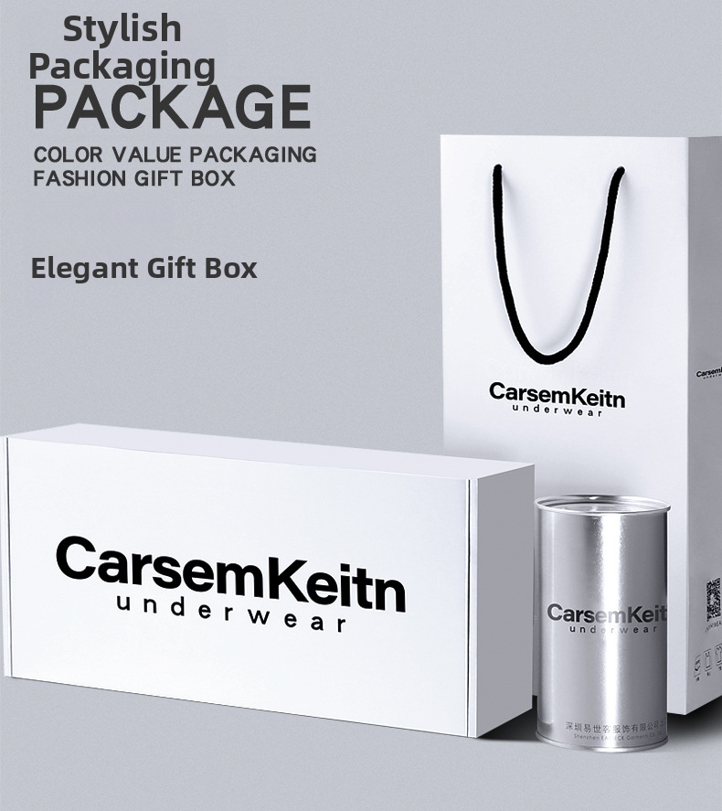 Sous-vêtements et vêtements de nuit pour hommes - Boxers antibactériens en pur coton - Style Ieck - Coffret cadeau - Short à quatre coins_voghion.com