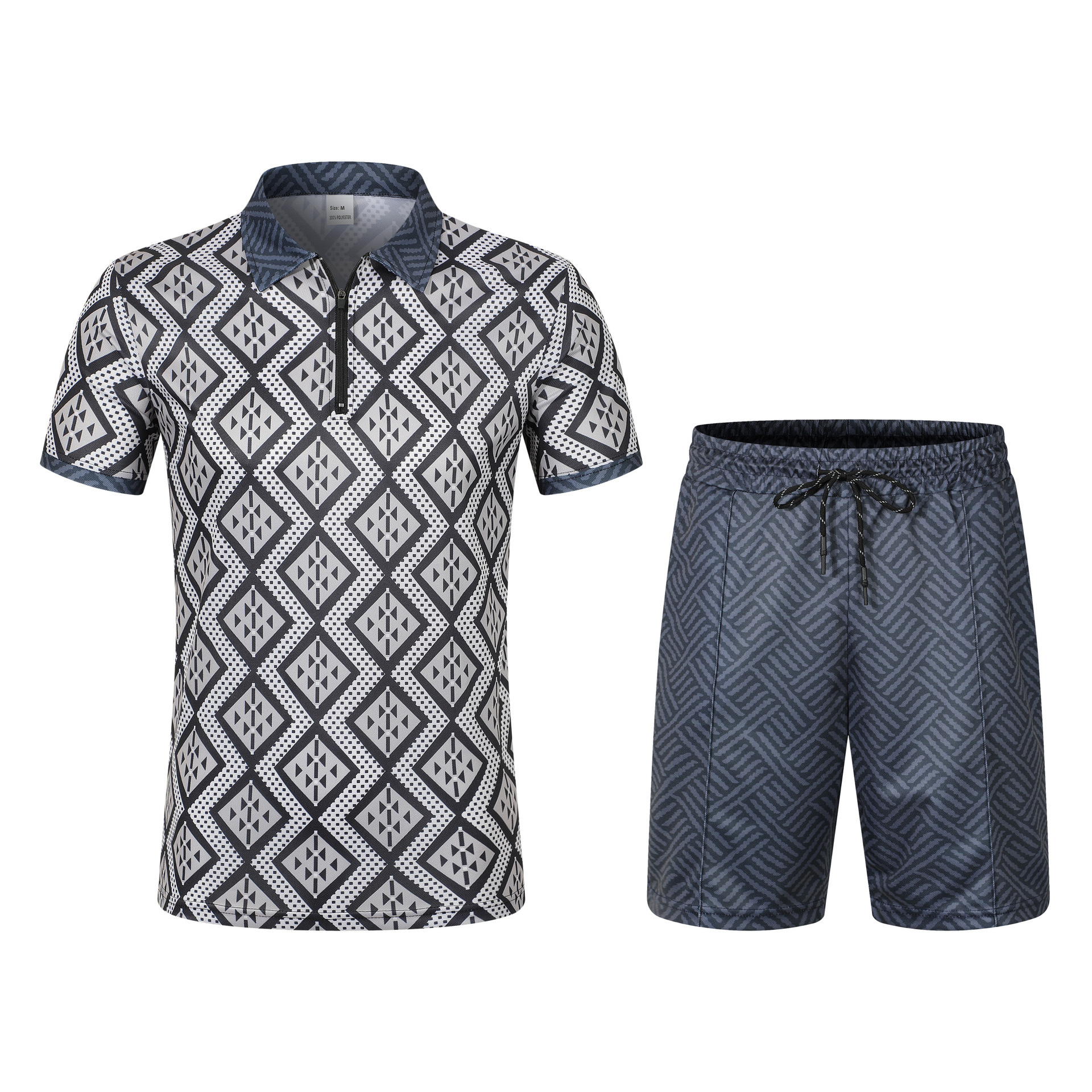 Men's Shorts Set Casual Digital Print Beach Style For Men_voghion.com