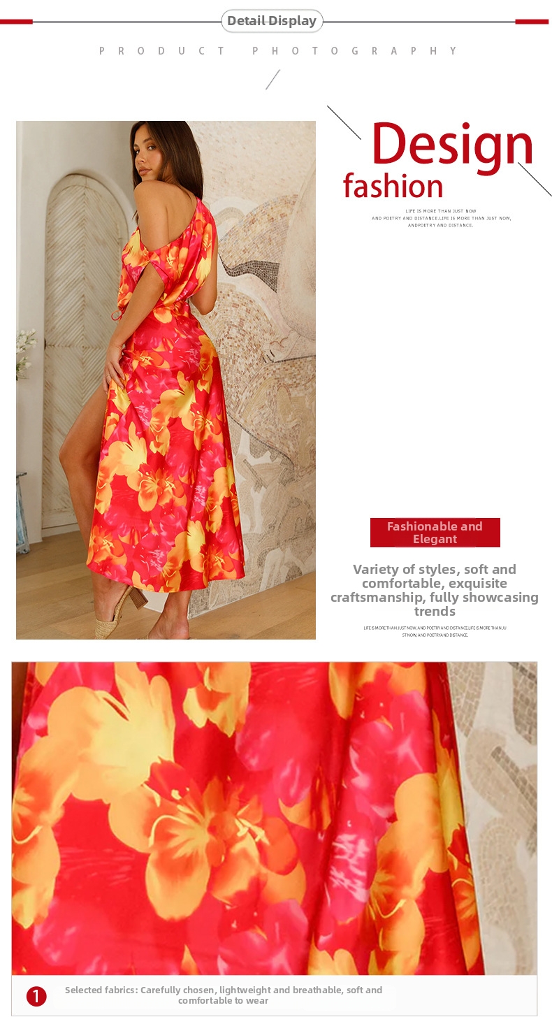 Elegant Satin Backless Halter Dress With High Slit - Summer Fashion Women's Long Dress For Parties & Evening Wear​_ecoleips.com