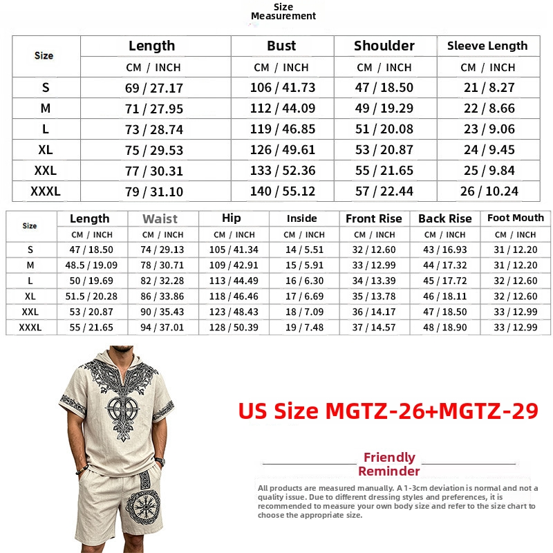 Men's Viking Tree Of Life Print Hooded Short Sleeve & Shorts Set, Textured Linen-Look Full Print Two-Piece Outfit_viptrois.com