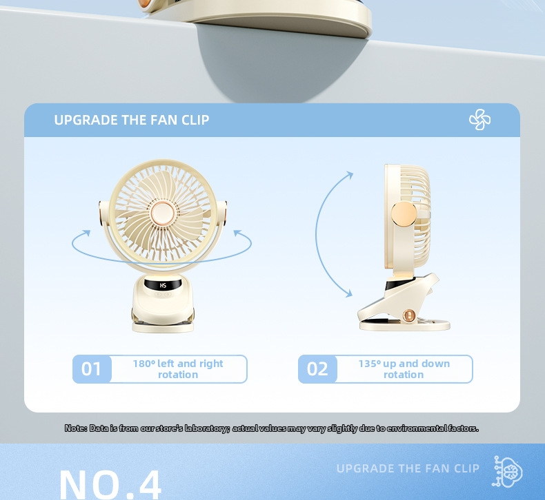 Usb Portable Clip Fan Rechargeable Desktop Fan For Student Dorm_voghion.com