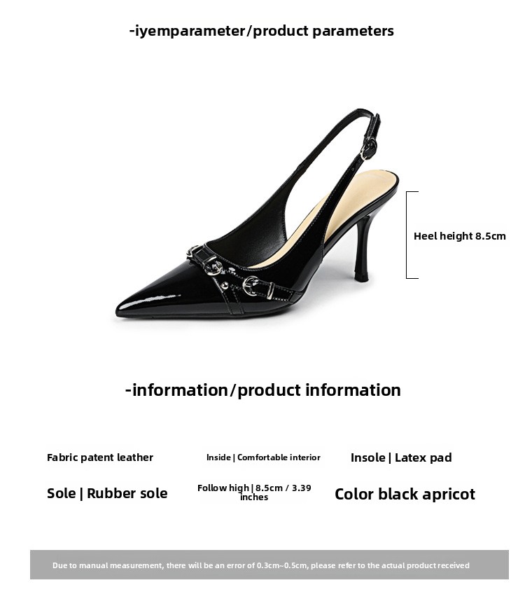 2026 Belt Buckle Patent Leather High Heels Widened Fat Feet Word Bag Head Sandals Punk Style Single Shoes Women_vogvips.com