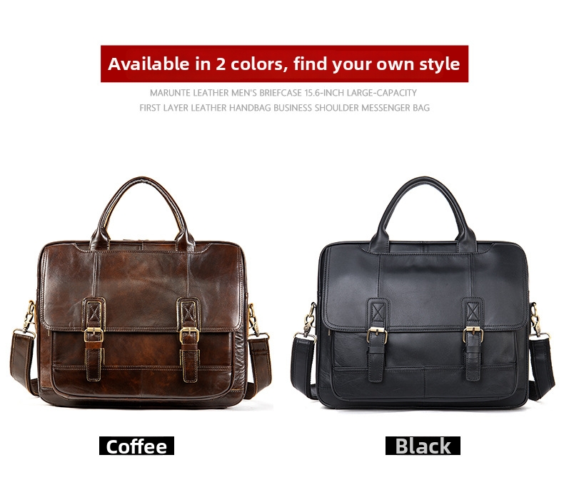 Sacoche homme en cuir véritable porte-document business messenger_voghion.com