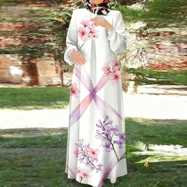Robe abaya pudique pour femme, imprimé tendance automne, nouveauté vêtements_voghion.com