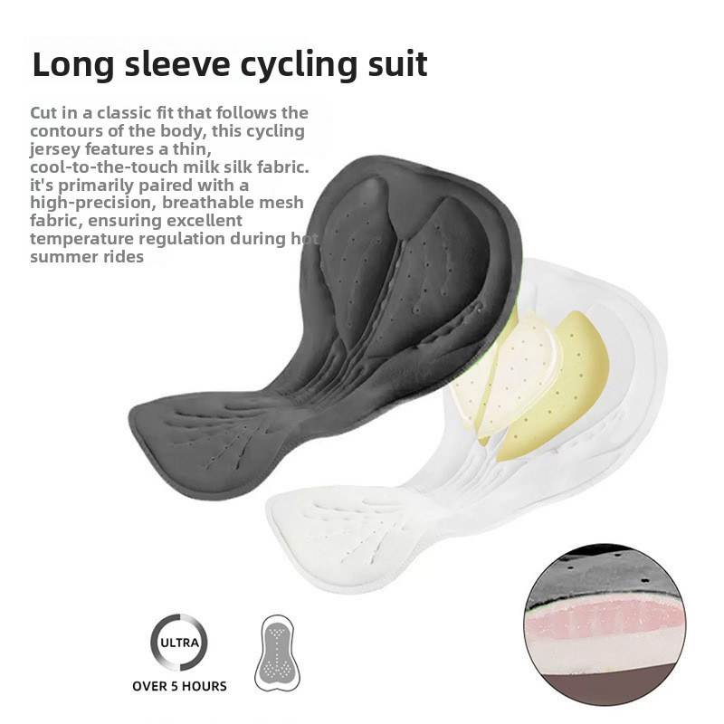 Bicycle Cycling Suit Mountain Road Bike Men's And Women's Cycling Long-sleeved Pants Thin Quick-drying Suit Cycling Suit Trousers_viptrois.com