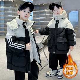 秒 加绒加厚款棉衣 冬装棉服2025新款中大童冬季加绒加厚棉衣