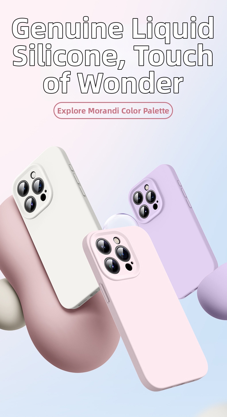 Liquid Silicone Phone Case For IPhone 15 Pro Max Drop Proof Soft Type_voghion.com