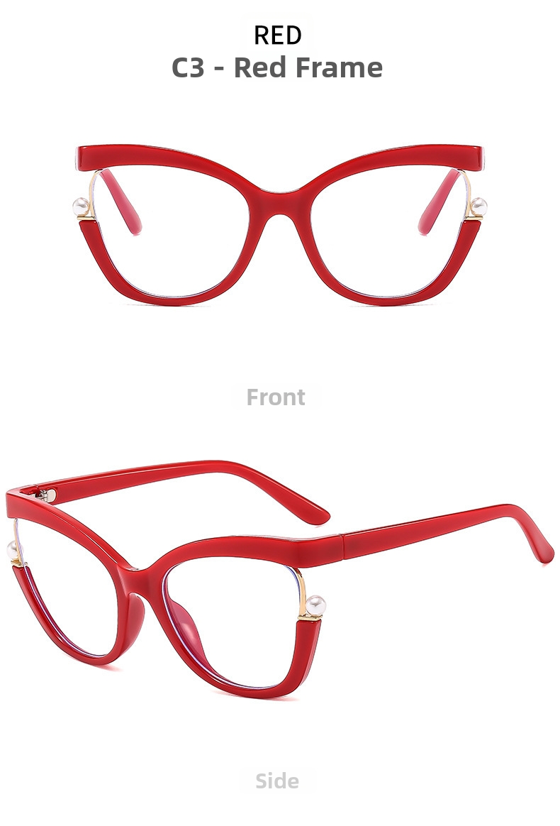 Cat Eye Blaulichtfilterbrille Für Damen Retro Stil Pc Brille_voghion.com