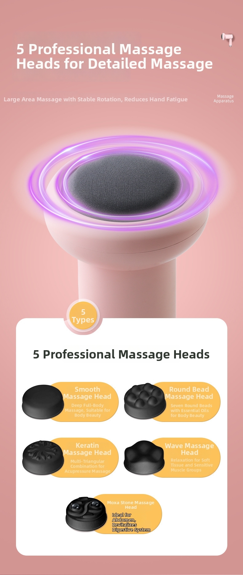 Draagbaar lichaamsmassageapparaat voor spierontspanning_voghion.com