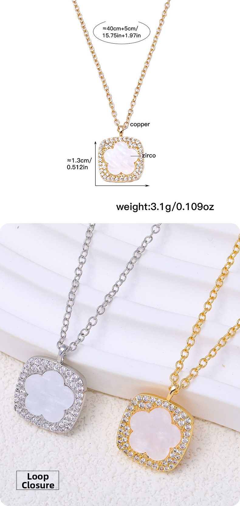 Colar de flor de madrepérola, joia elegante estilo retro_voghion.com