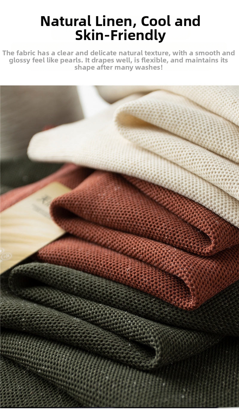 Men's Lyocell Linen T-shirt With Pockets - Breathable Summer Top_voghion.com