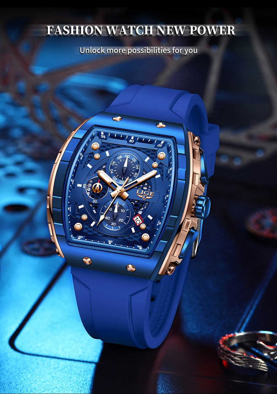 Men's Quartz Watch Multifunction Waterproof Luminous Business_voghion.com