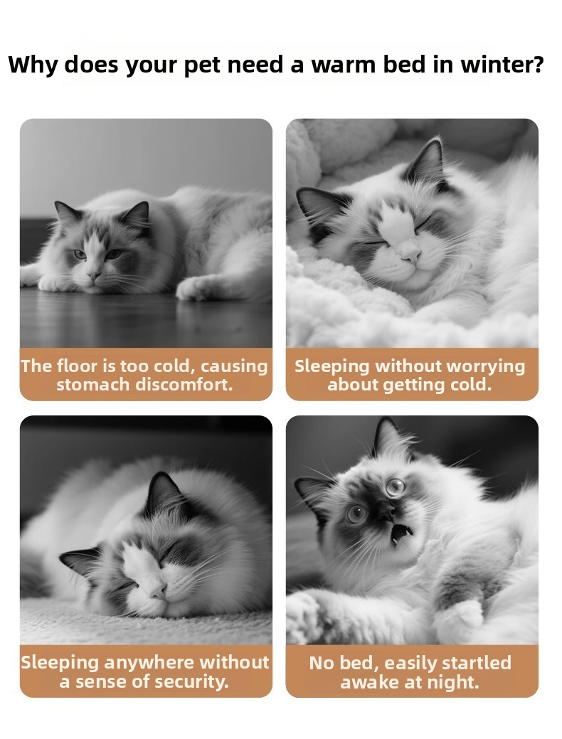 Warm Cat Bed Cloud Style Pet Sofa Thickened Dog Mat Comfortable_voghion.com