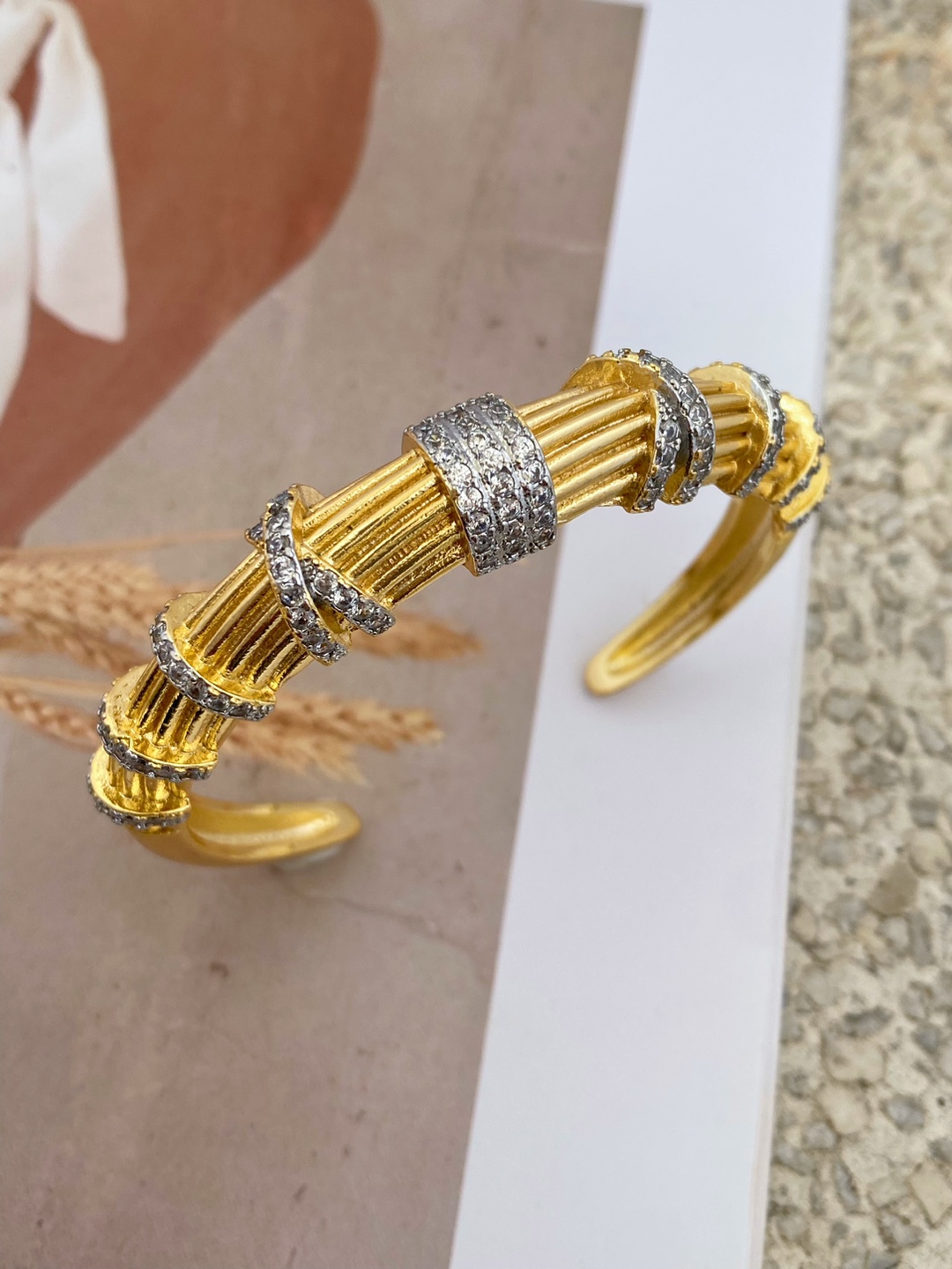 Women's Gender Wholesale Jewelry Glam Classic Style Geometric Copper Plating Rings Bangle