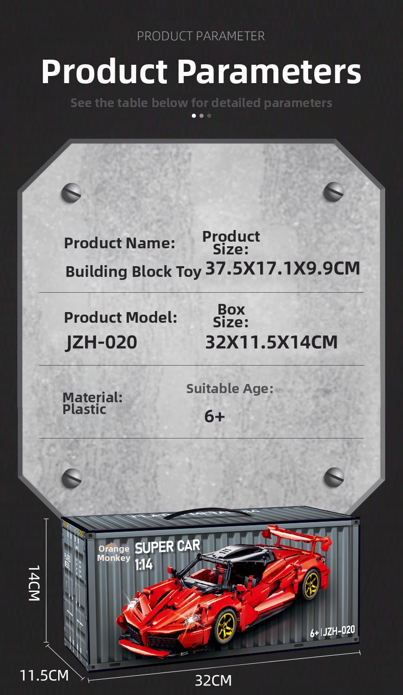 Blocs de construction modèle de voiture de sport rc vert_voghion.com