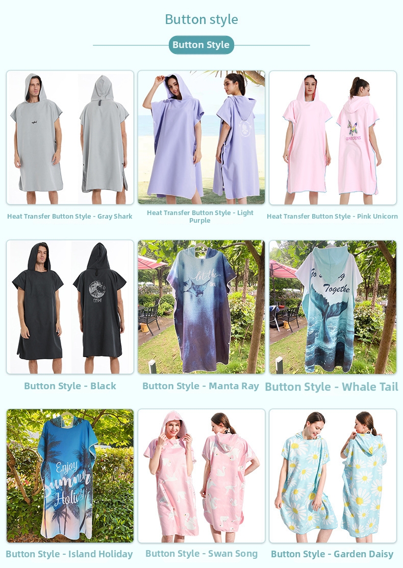 Quick Drying Change Robe Swimming Towel For Surfing And Beach_voghion.com