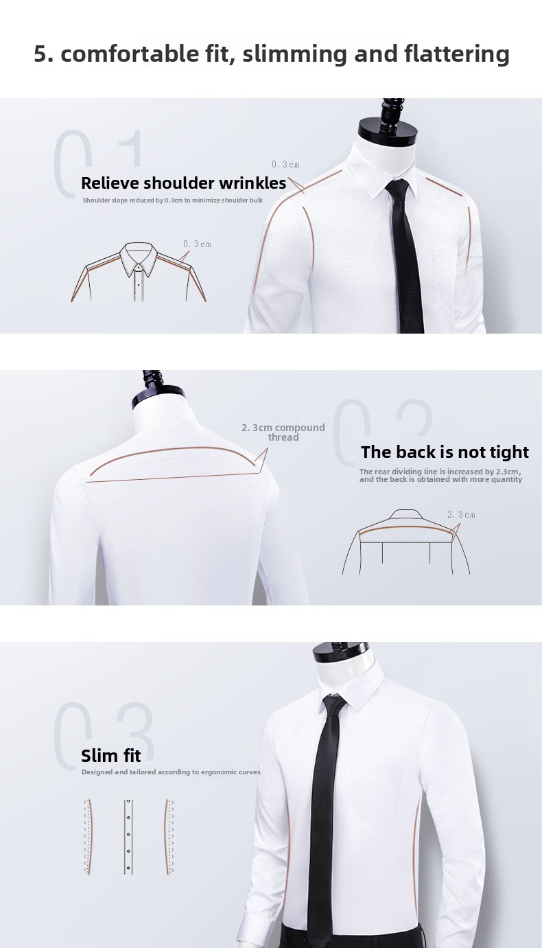 Camicia bianca uomo maniche lunghe cotone stile business casual_voghion.com