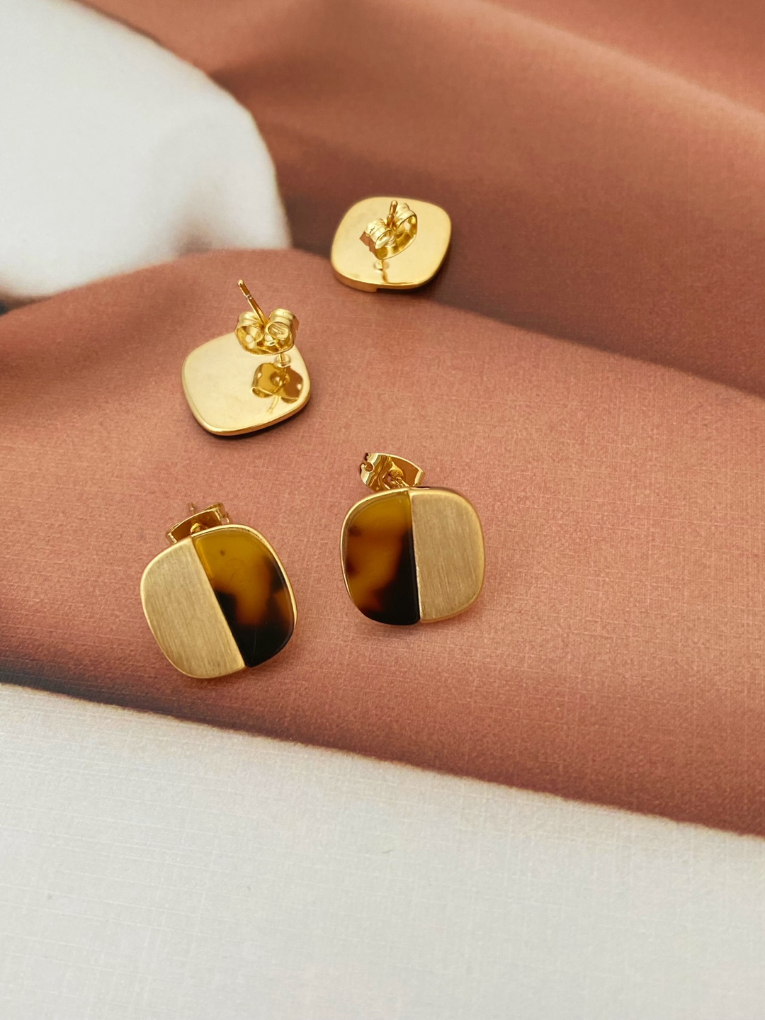 Leopard Pattern Women's Gender 1 Pair Lady Leopard Plating Copper Ear Studs