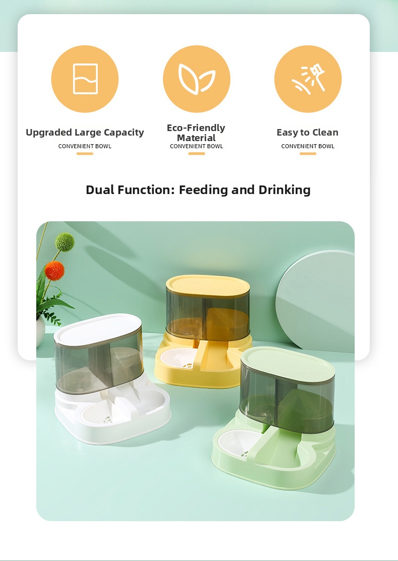 Automatic Pet Feeder And Waterer Combo For Dogs And Cats_voghion.com