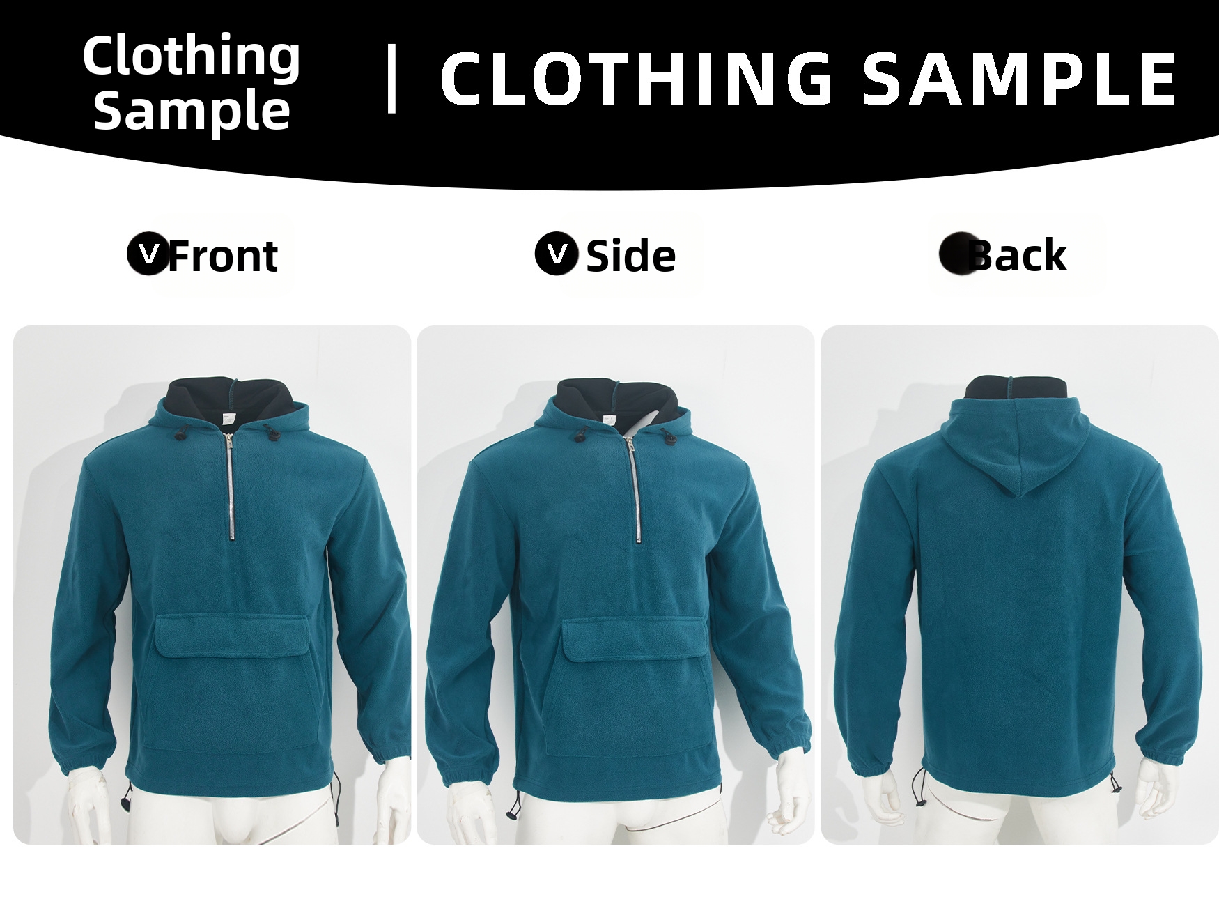 Herren Fleece Kapuzenpullover Mit Reißverschluss Für Freizeit_voghion.com