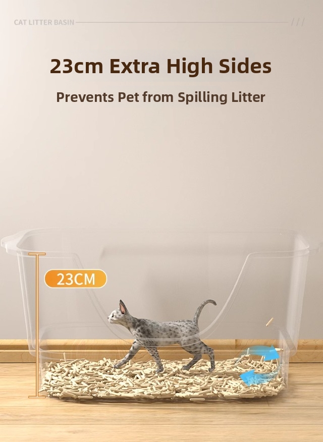 Extra Large Cat Litter Box Splash Proof And Odor Proof Toilet_voghion.com
