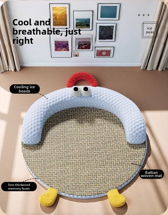 Cat Cooling Bed Mat Washable Rattan Sleeping Bed For Pets_voghion.com
