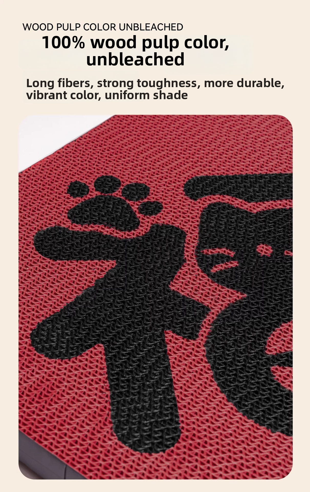 Cat Scratching Post With Festive Fu Character Good Fortune Decor_voghion.com
