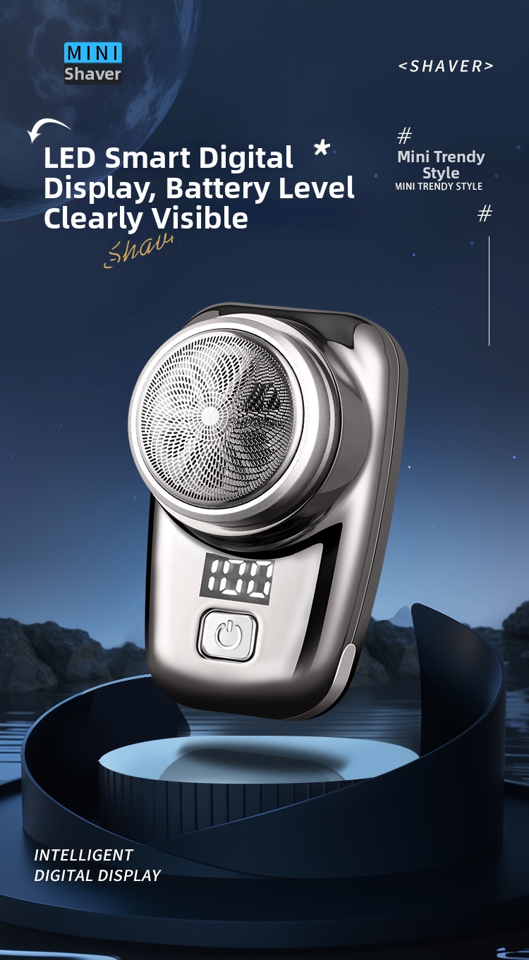Mini elektrisch scheerapparaat voor heren wasbaar en draagbaar_voghion.com