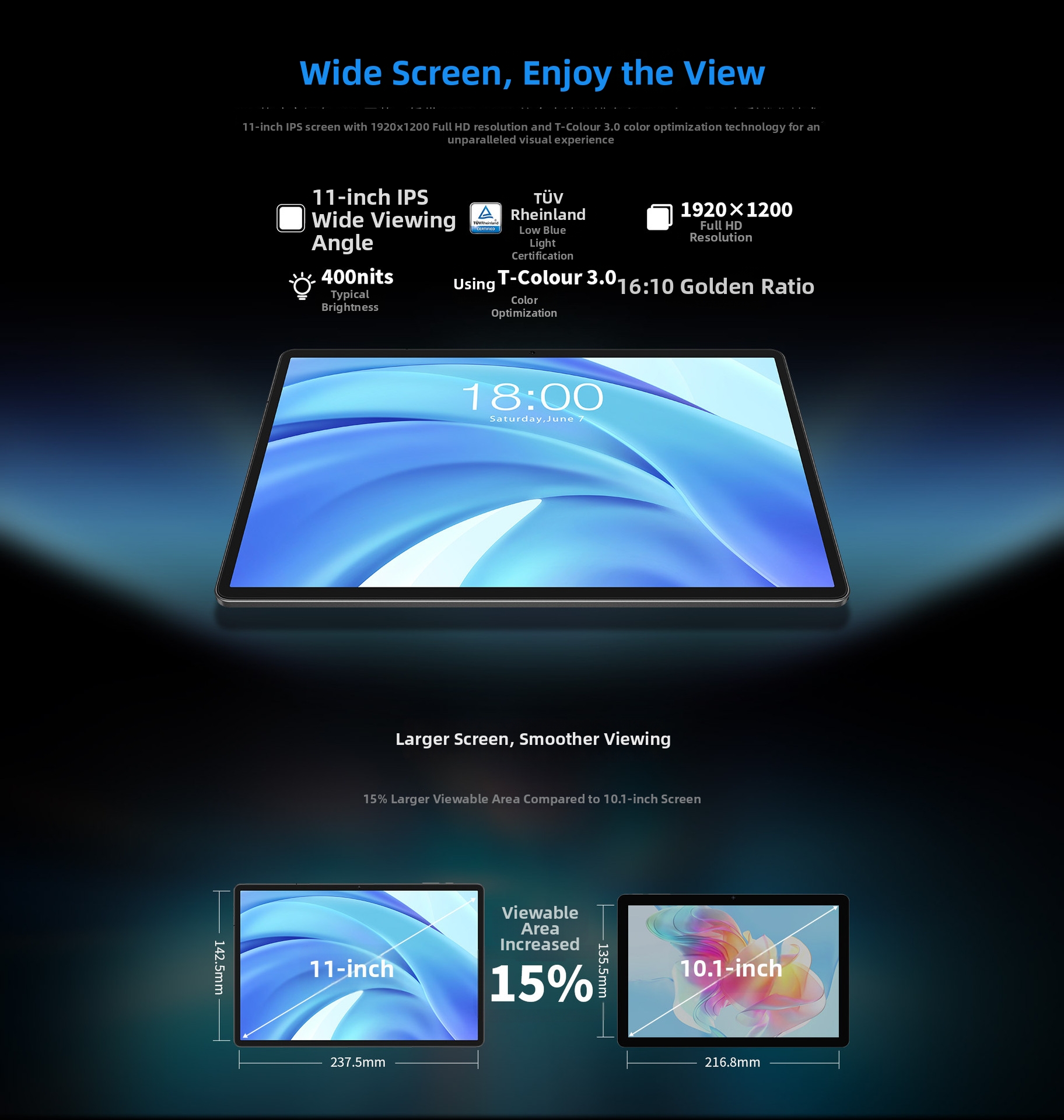 T50HD Tablet PC 11 Inch 6+256G With Calling Functionality Computer & Office Tablet_voghion.com