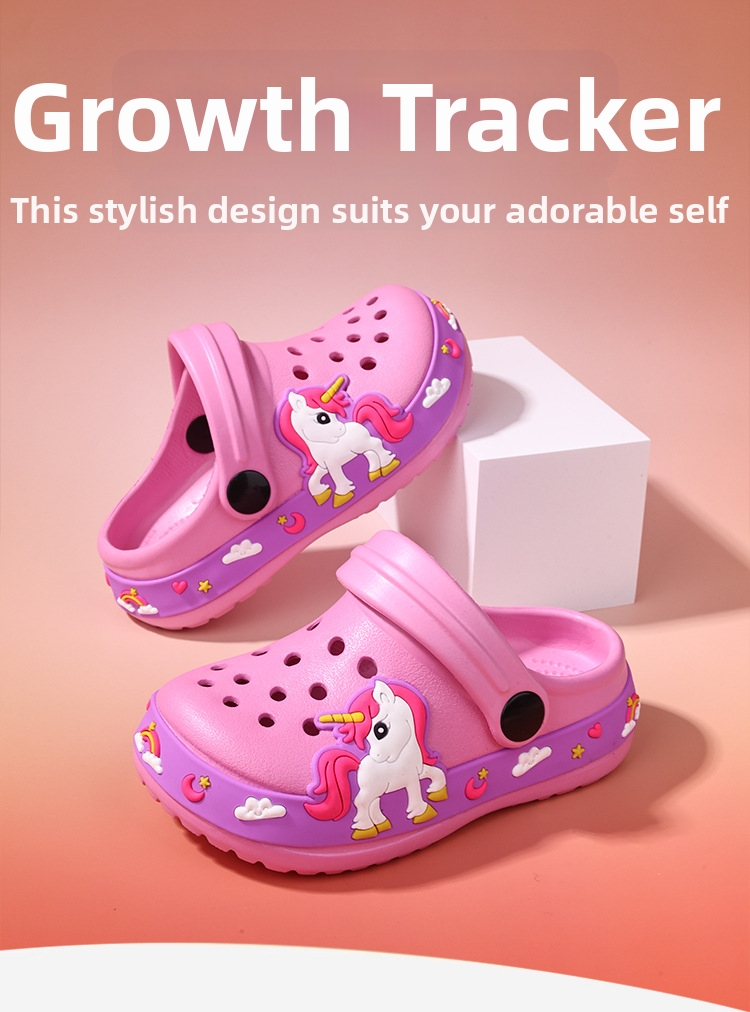 Kids Dinosaur Clogs Breathable Lightweight Summer Beach Sandals_voghion.com