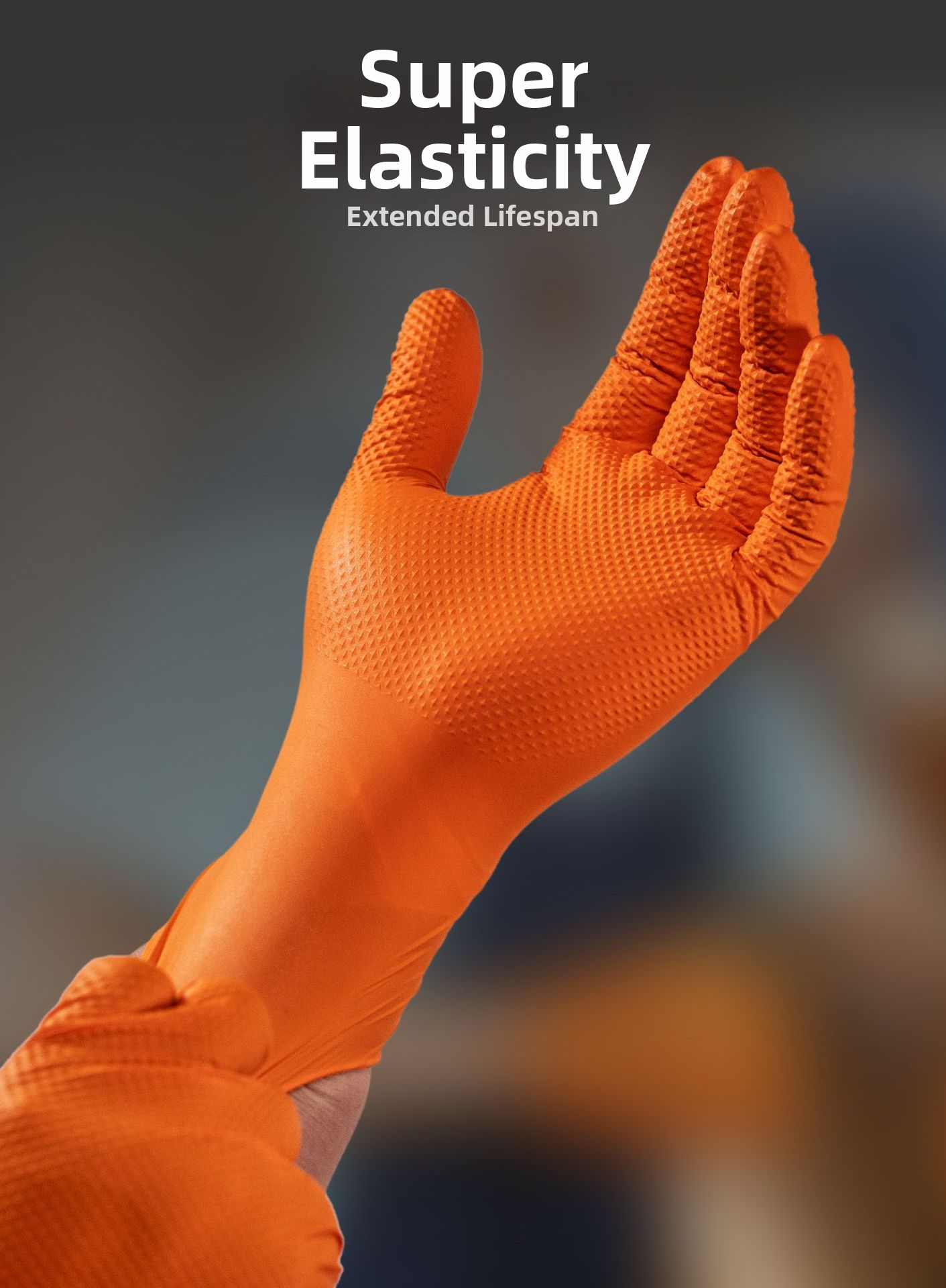Disposable Nitrile Gloves Extra Thick Diamond Patterned Industrial_voghion.com