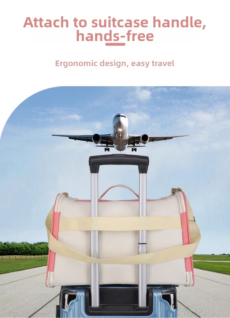 Stylish Pet Carrier Bag Large Capacity Shoulder Accessory For Cats_voghion.com