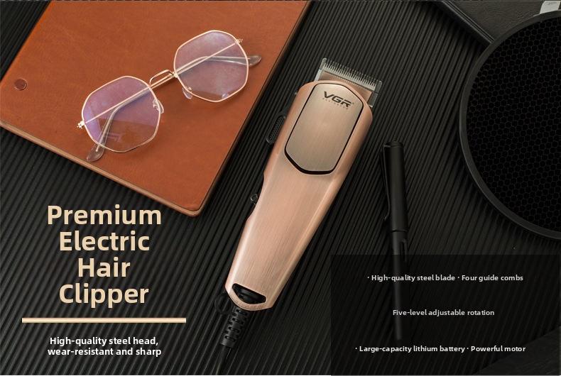 Professional Electric Hair Clipper For Slicked Back Gradient Styles_voghion.com