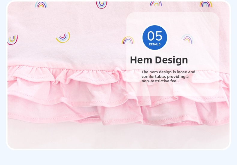 Flickklänning i ren bomull prinsessmodell kort ärm sommar_voghion.com