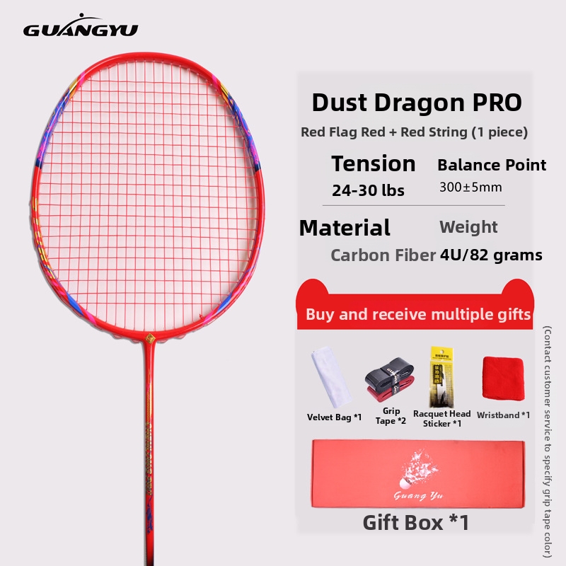 Lätt badmintonracket i kolfiber för offensiv spelstil_voghion.com